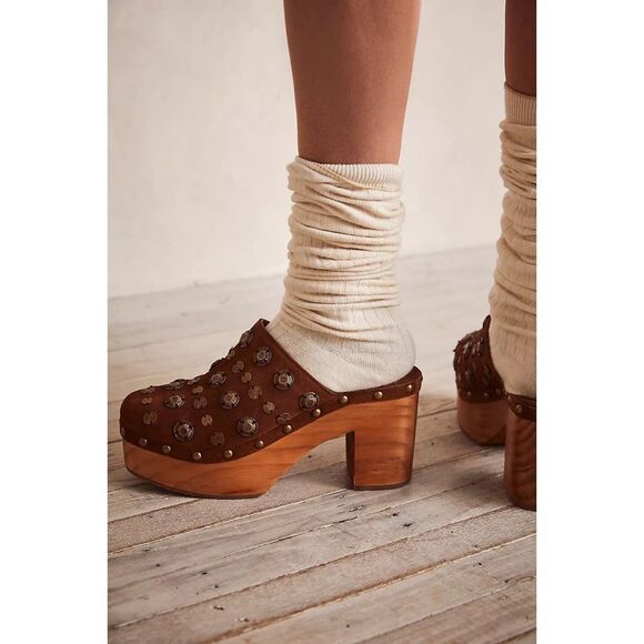 Free People Claudia Leather Clogs Sandals $168 - Picture 9 of 9